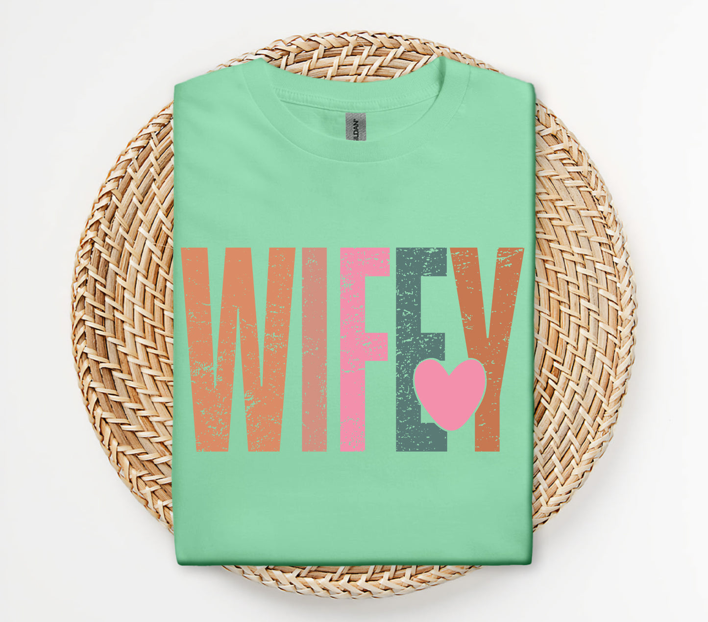 Colorful Wifey Graphic Tee