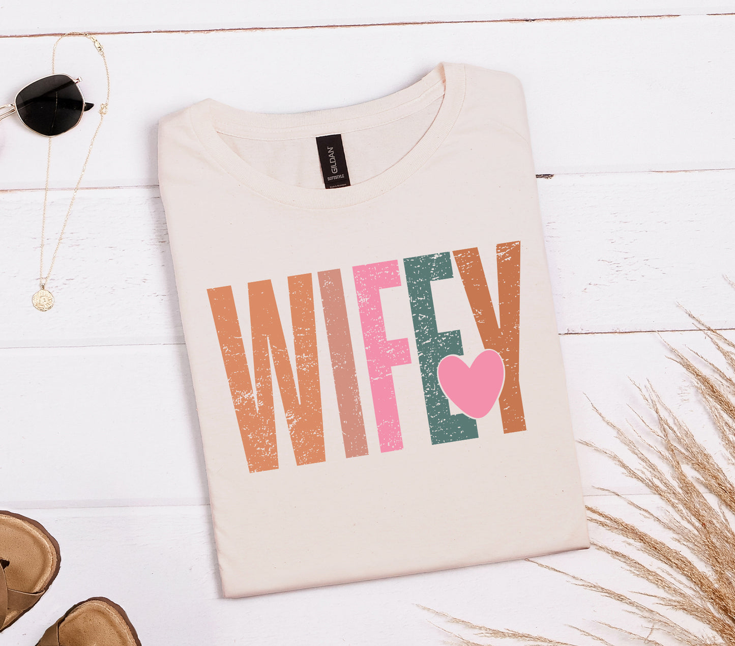 Colorful Wifey Graphic Tee