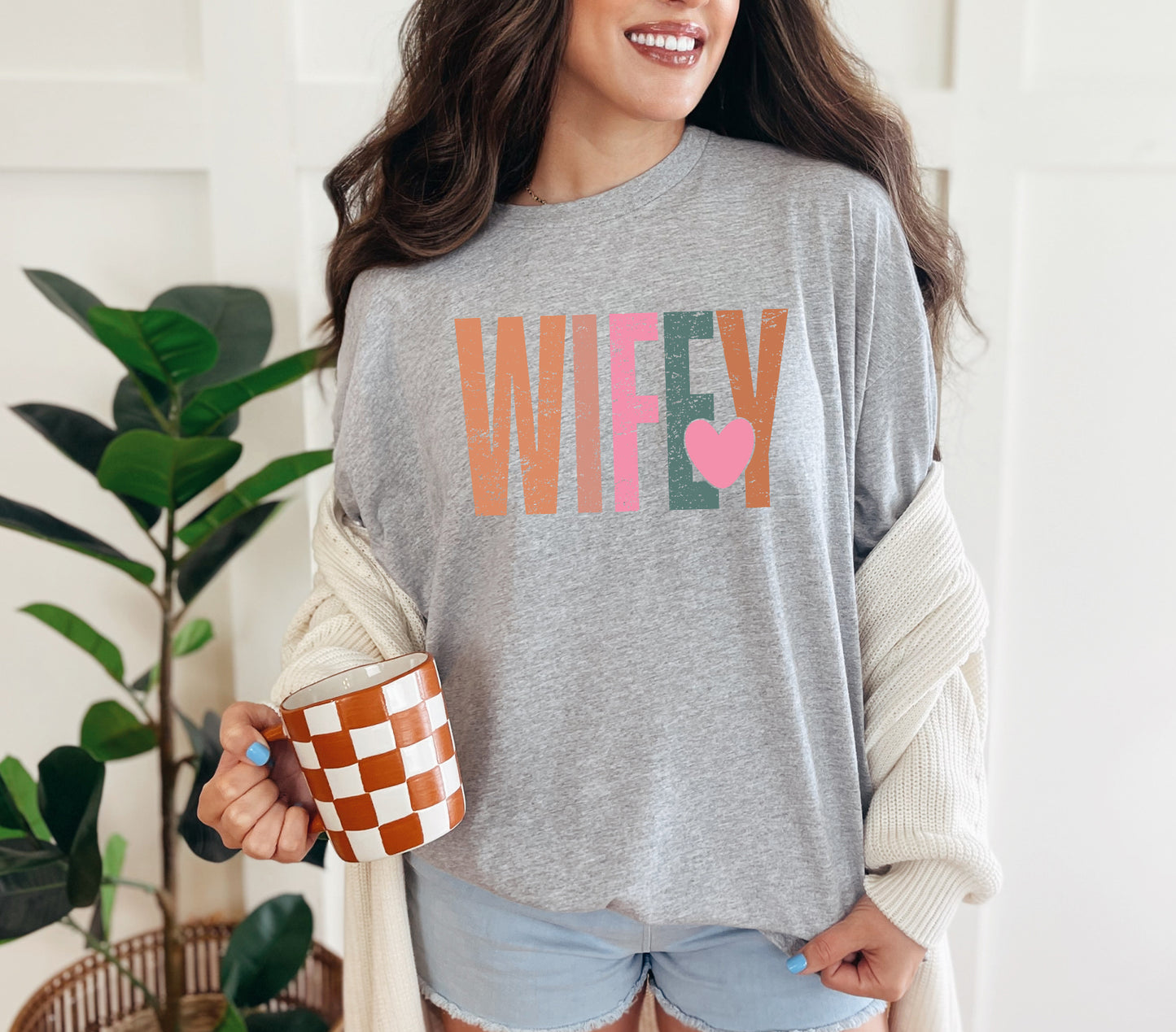 Colorful Wifey Graphic Tee