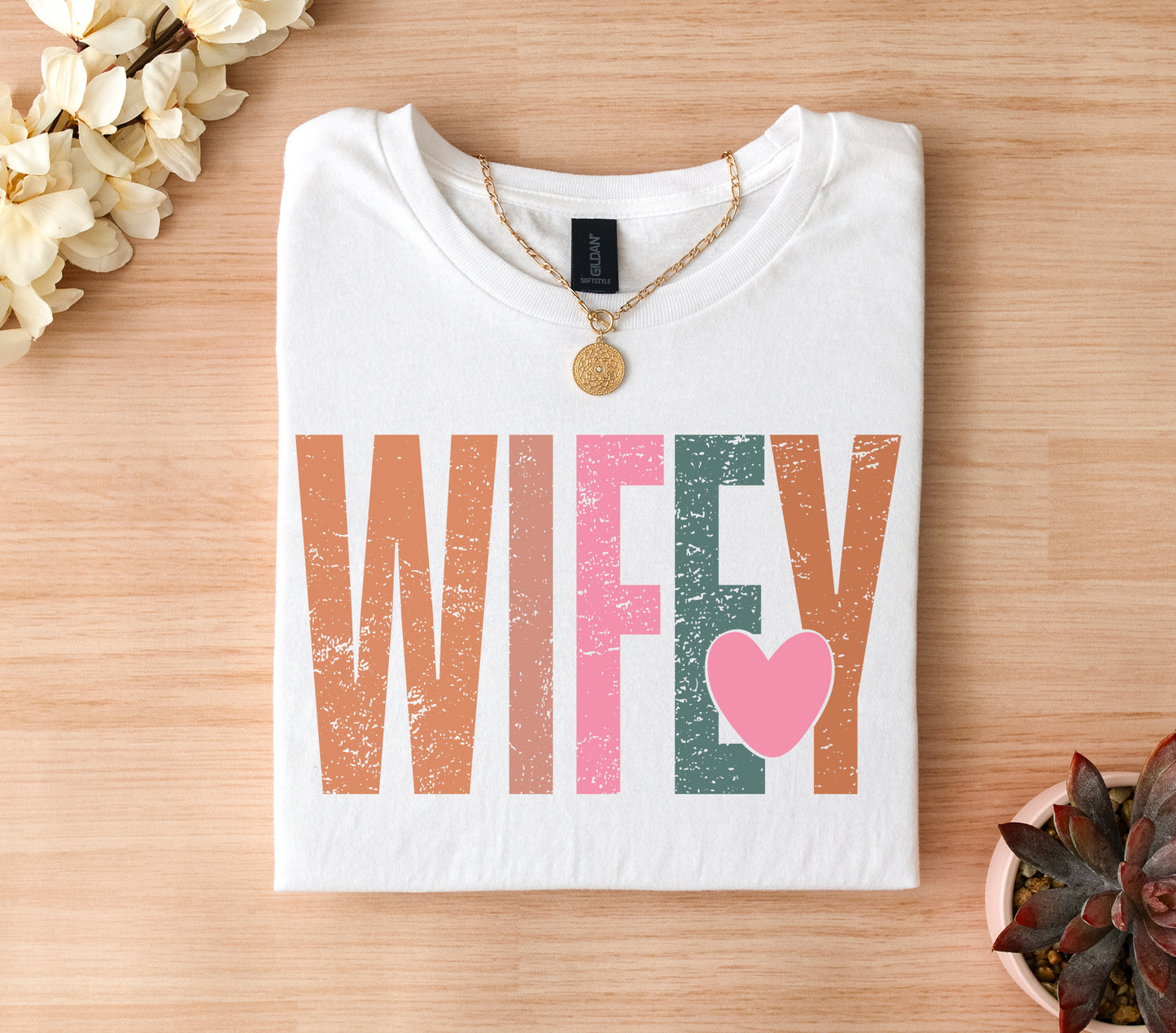 Colorful Wifey Graphic Tee