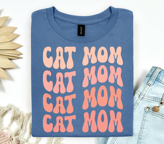 Retro Cat Mom Graphic Tee