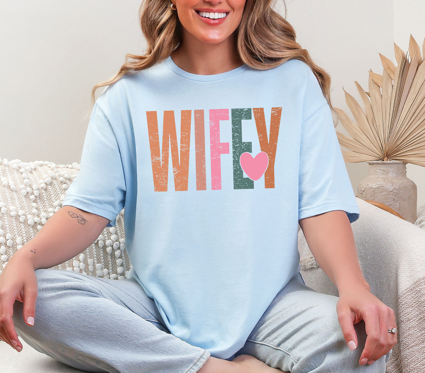 Colorful Wifey Graphic Tee