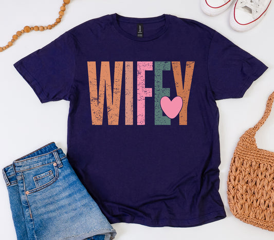 Colorful Wifey Graphic Tee