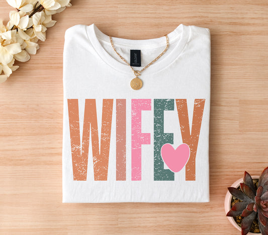 Colorful Wifey Graphic Tee